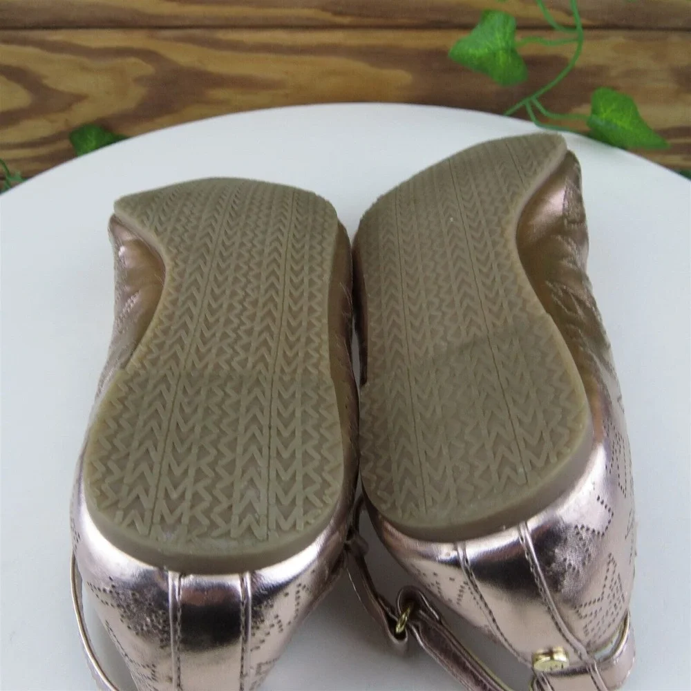 Michael Kors Sz 1 Shoes Girls‎ Youth Mary Jane Rose Gold Synthetic Buckle